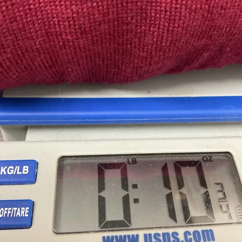 Banana Republic Sweater Men's Large Burgundy Long Sleeve V-Neck Extra Fine Wool‎